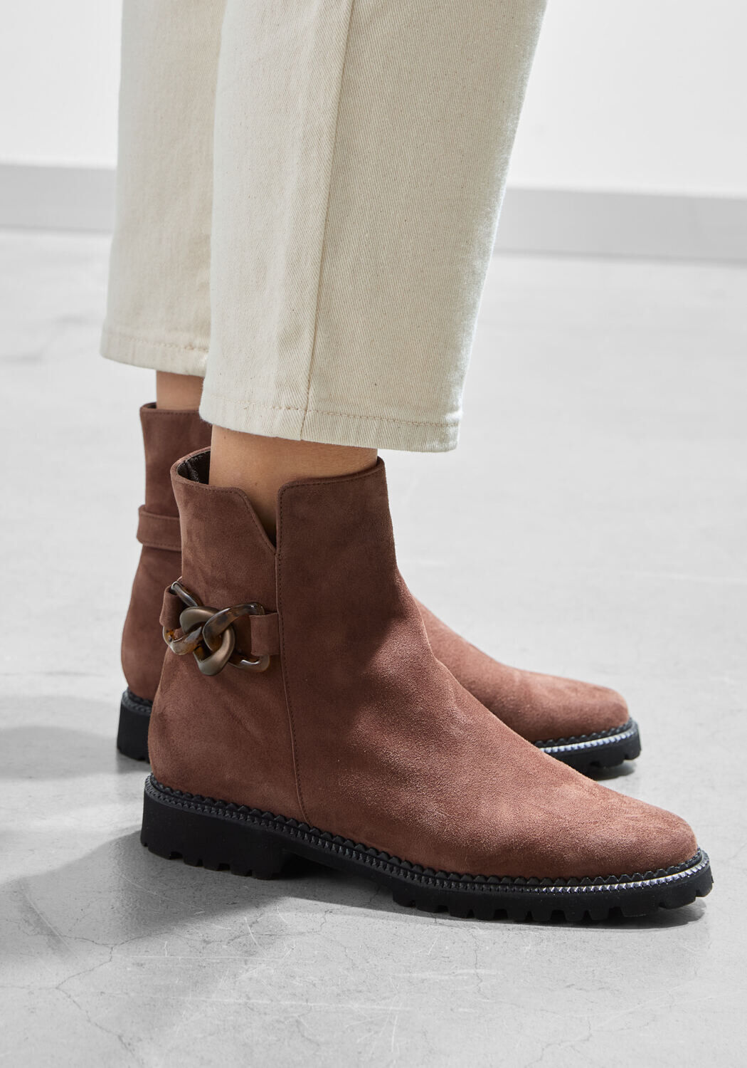 Bruine BRUNATE Enkellaarsjes 18271 - medium