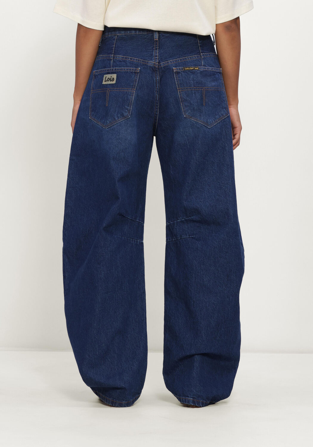 Donkerblauwe LOIS JEANS Wide jeans ALIANA - large