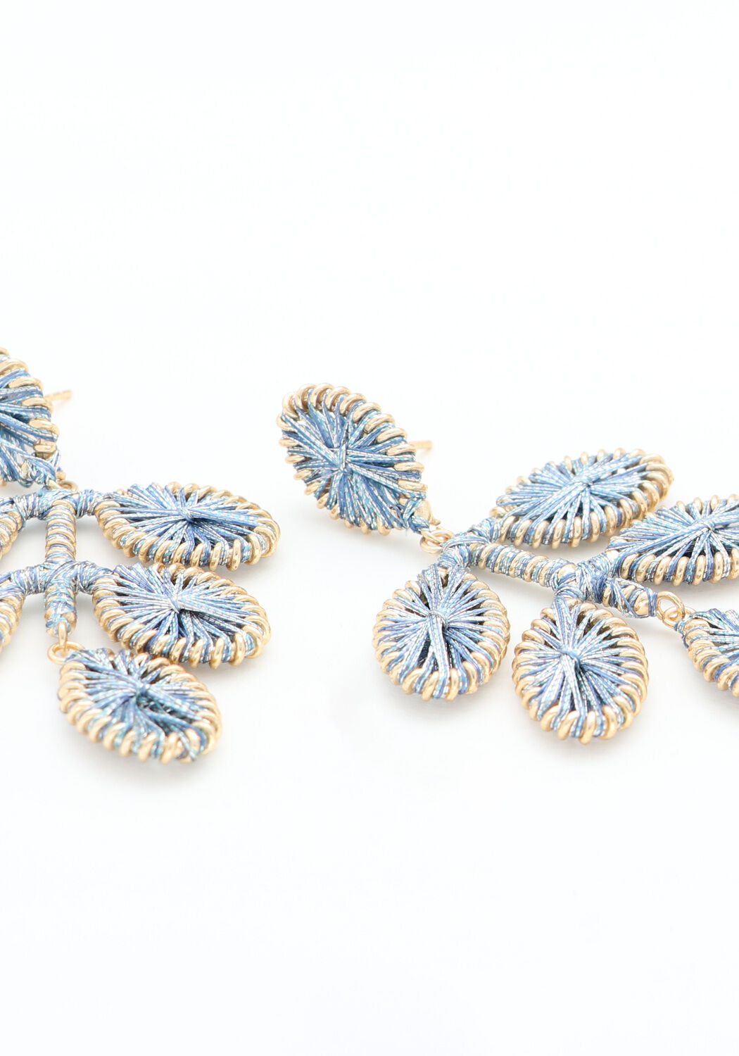 Blauwe LOTT. GIOIELLI Oorbellen CE SI FLOWER LEAFS EARRING M - large