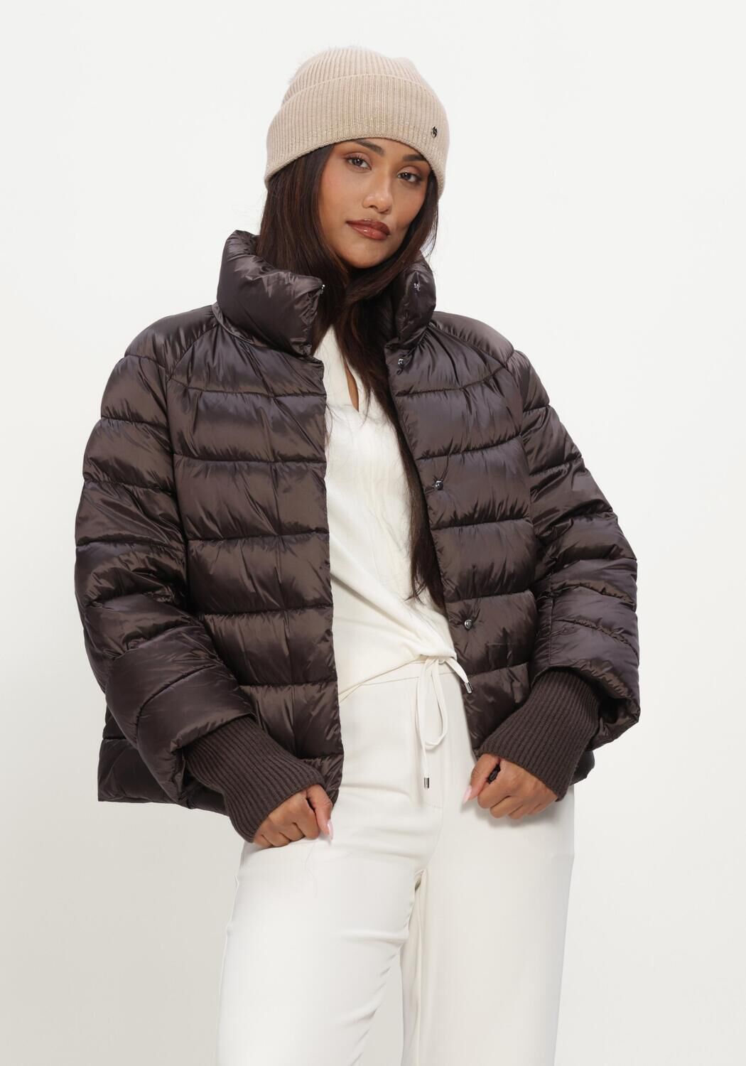Bruine MARC CAIN COLLECTION Faux fur jas OUTDOORJACK - large