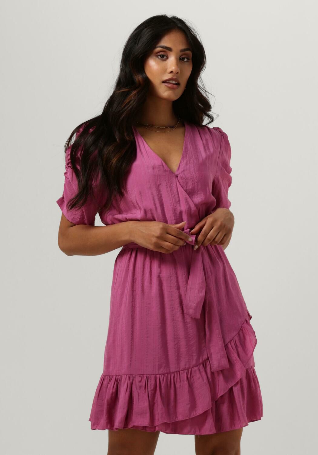AAIKO Mini Jurk Dames Kayna Vis 649, Maat: S, Kleur: Roze