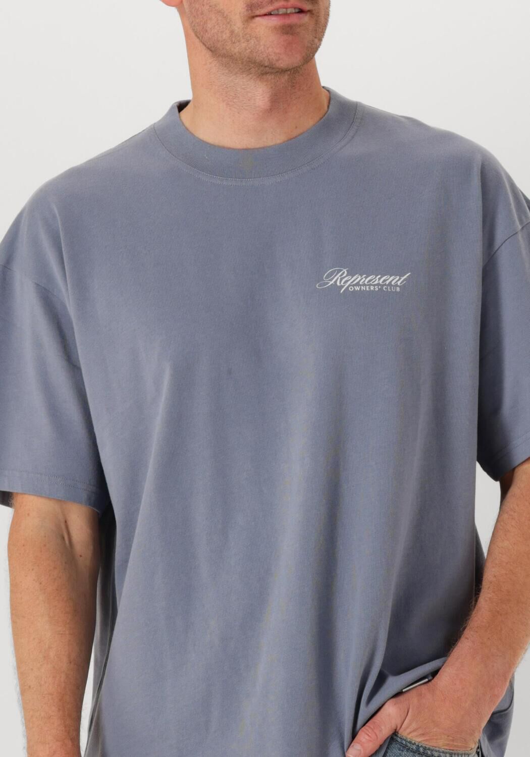 Blauwe REPRESENT T-shirt OWNERS CLUB SCRIPT T SHIRT - large