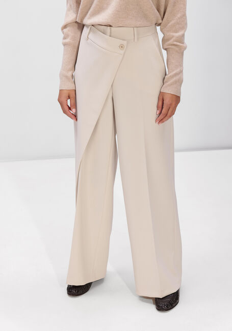 Ecru CAMBIO Wijde broek ANAIS WRAP FRONT - large