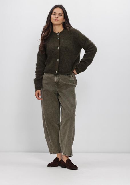 Zwarte SECOND FEMALE Vest ANDREA KNIT RIB LS CARDIGAN - large