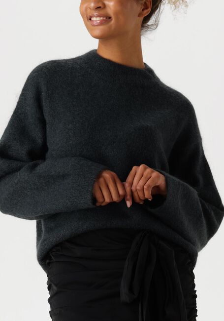 Grijze SECOND FEMALE Trui BROOK KNIT DROP SHOULDER O-NECK - large