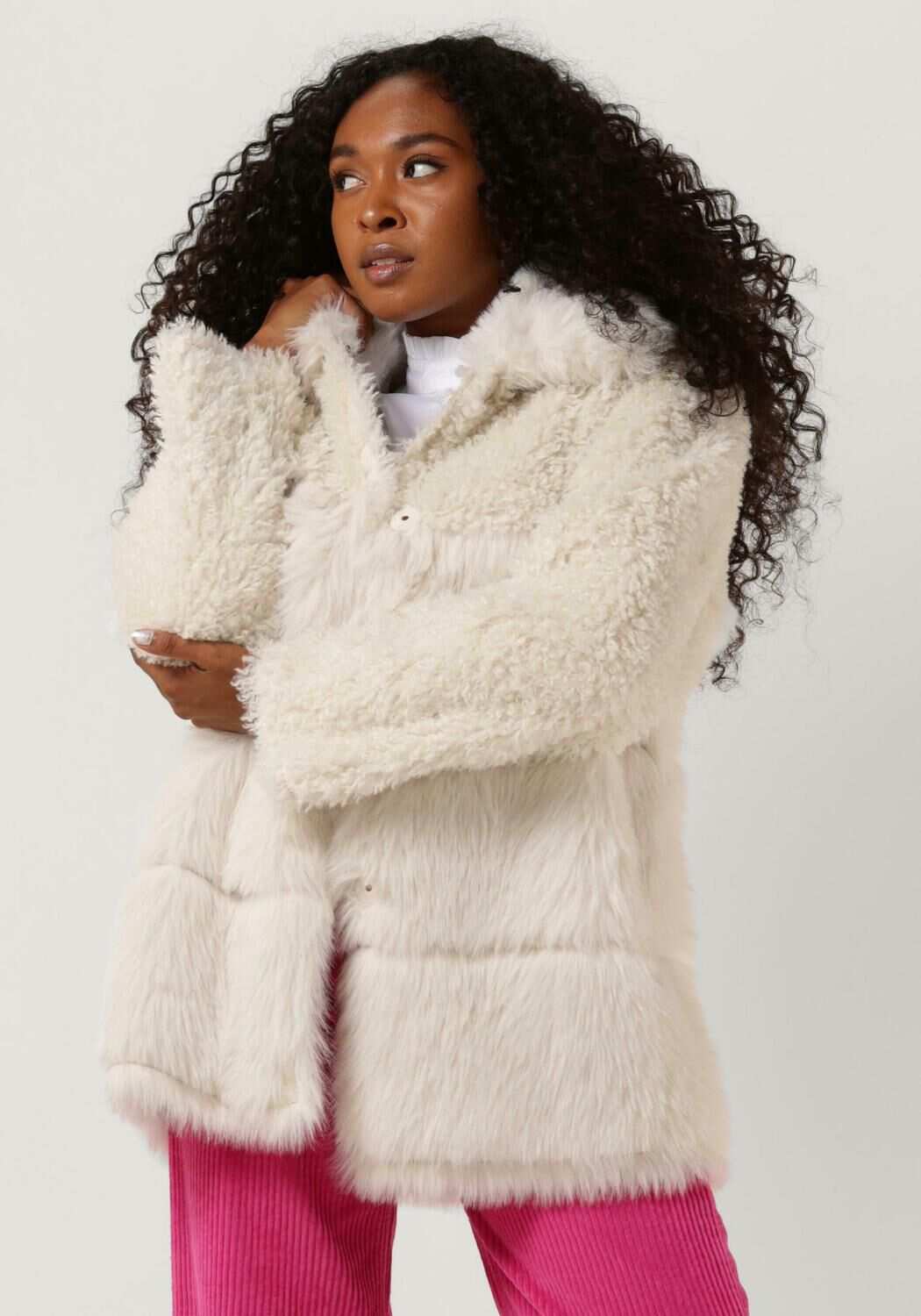 Beaumont Faux Fur Jas Dames Soft Fur Mix Jacket, Maat: 38, Kleur: Creme