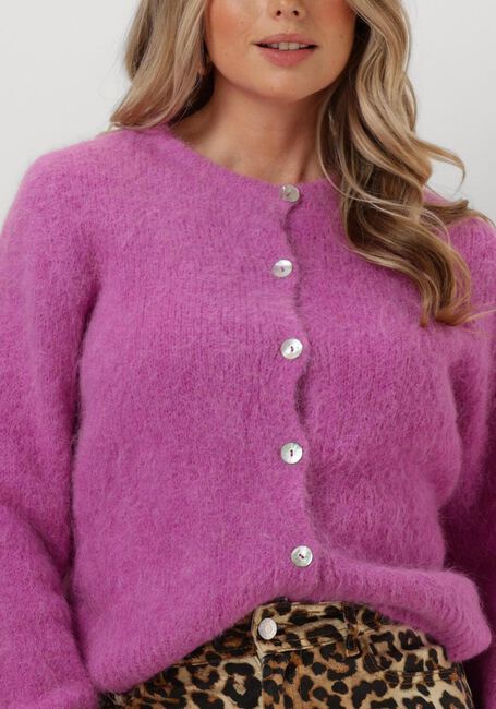 Paarse AMERICAN DREAMS Vest SUSAN ALPACA CARDIGAN - large