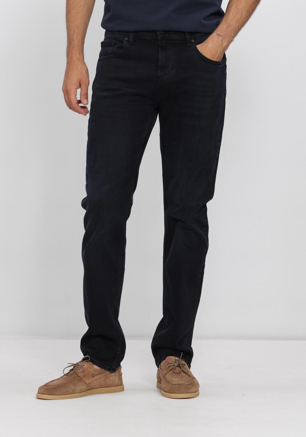Zwarte 7 FOR ALL MANKIND Slim fit jeans SLIMMY LOW - large