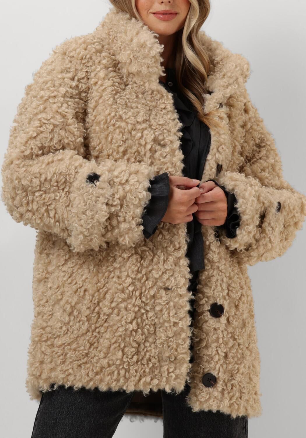 beige co couture teddy jas teddy mix jacket