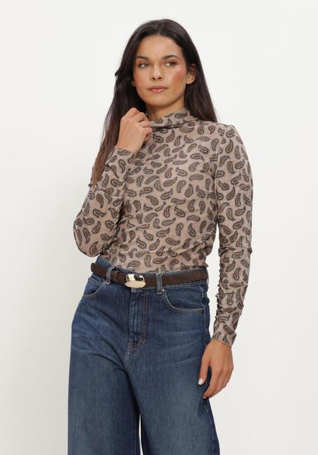 Beige LUISA CERANO Top TURTLENECK-SHIRT MIT PRINT - large