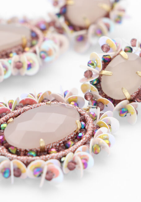 Roze LOTT. GIOIELLI Oorbellen PENDANT EARRING DOUBLE W/ SEQUINS L Roze LOTT. GIOIELLI Oorbellen PENDANT EARRING DOUBLE W/ SEQUINS L - large