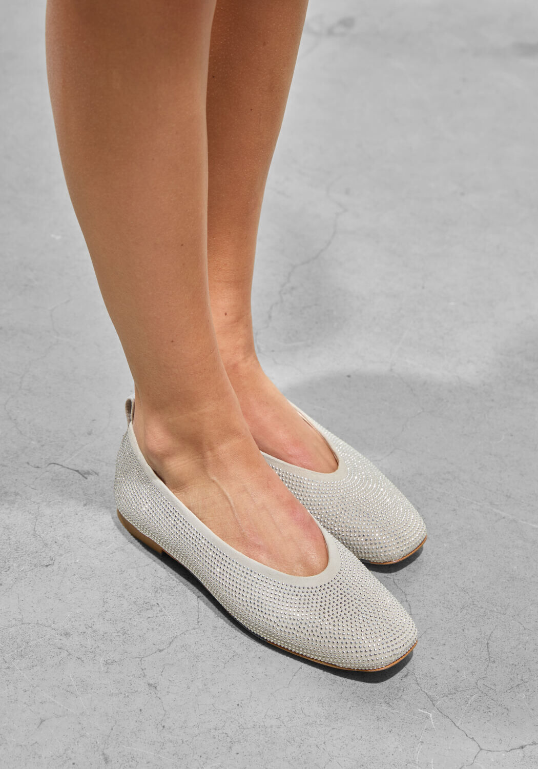 Grijze ODARE Ballerina's AGATA - large