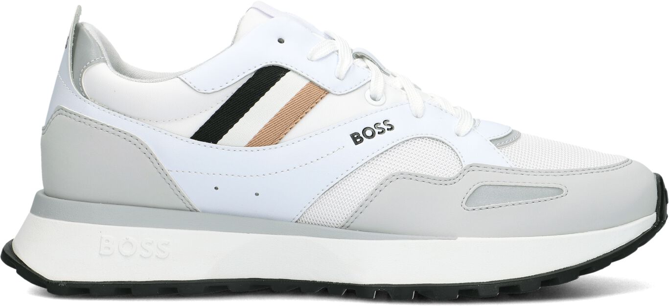 Boss Lage Sneakers Heren Jonah Runn, Maat: 45, Materiaal: Leer, Kleur: Wit