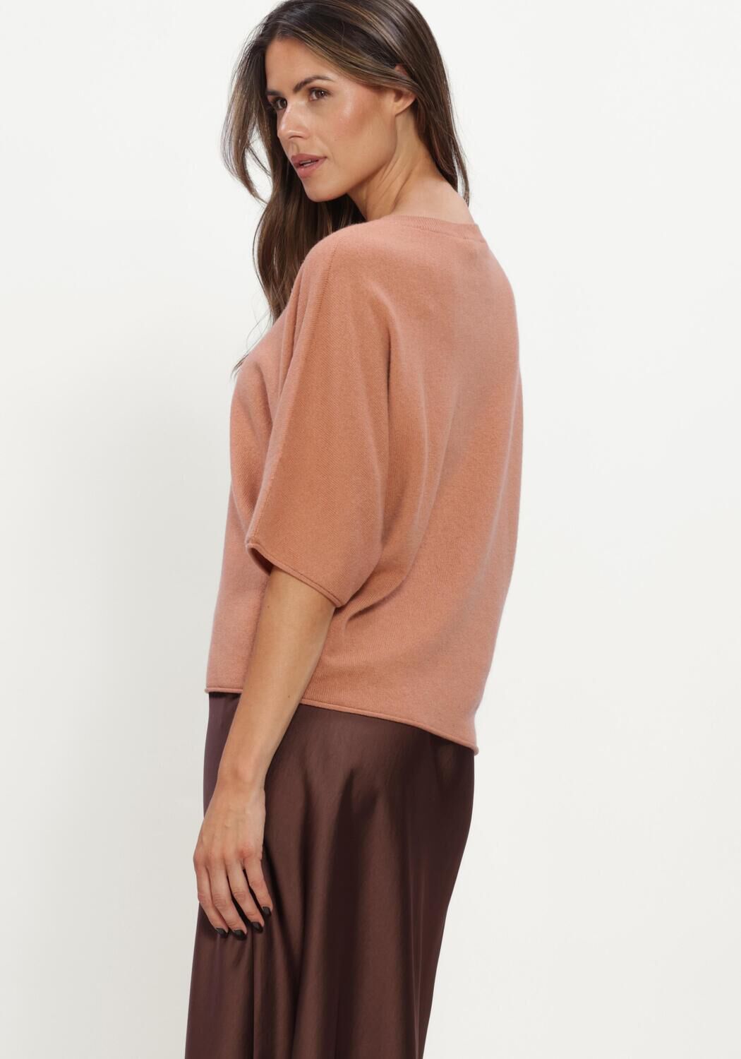 Perzik LUISA CERANO Top PULLOVER AUS KASCHMIR-MIX - large