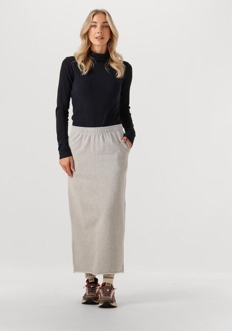 Lichtgrijze PENN & INK Maxirok SKIRT W25F1716 - large
