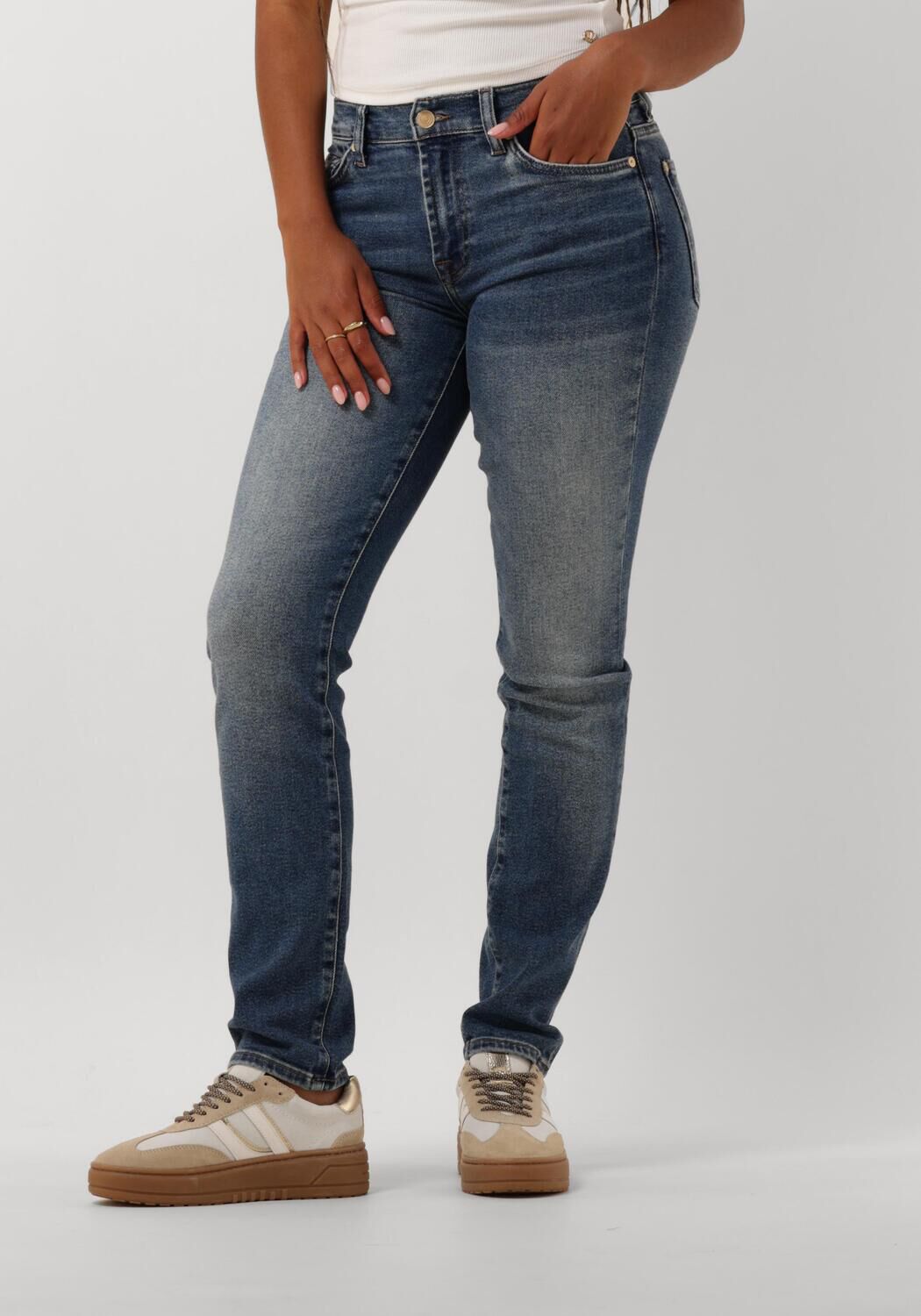 7 for all Mankind Straight Leg Jeans Dames Roxanne, Maat: 25, Kleur: Blauw