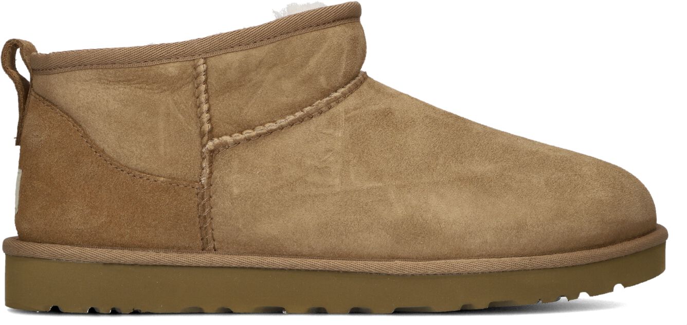 UGG Vachtlaarzen Heren M Classic Ultra Mini, Maat: 46, Materiaal: Suède, Kleur: Cognac