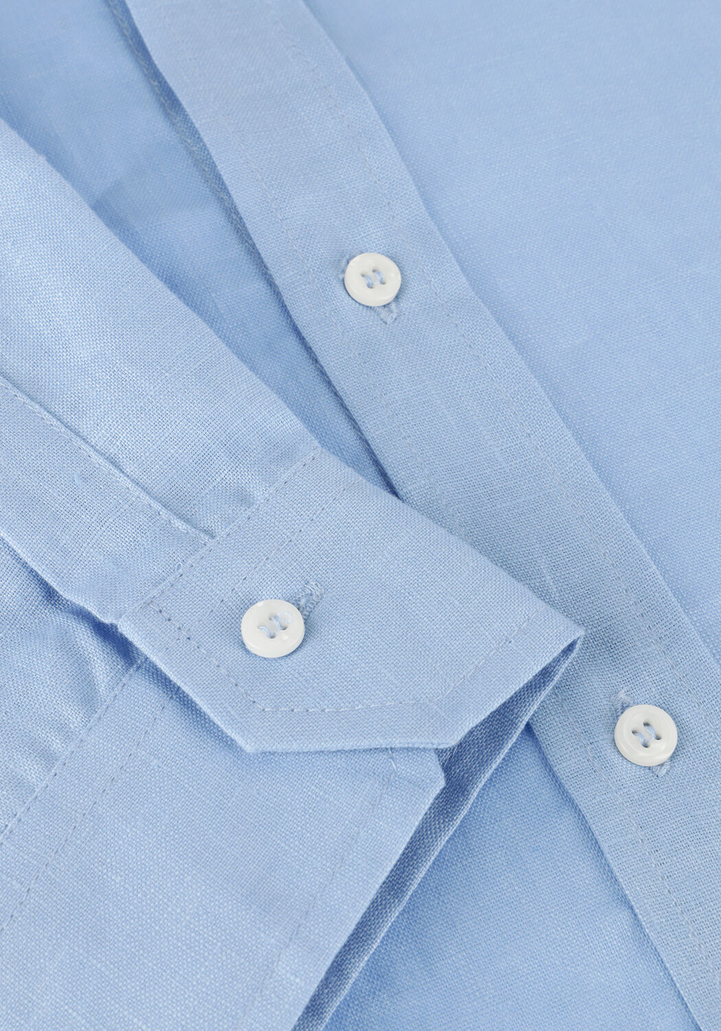 Lichtblauwe RESORT FINEST Blouses SHIRT 100% LINEN - large