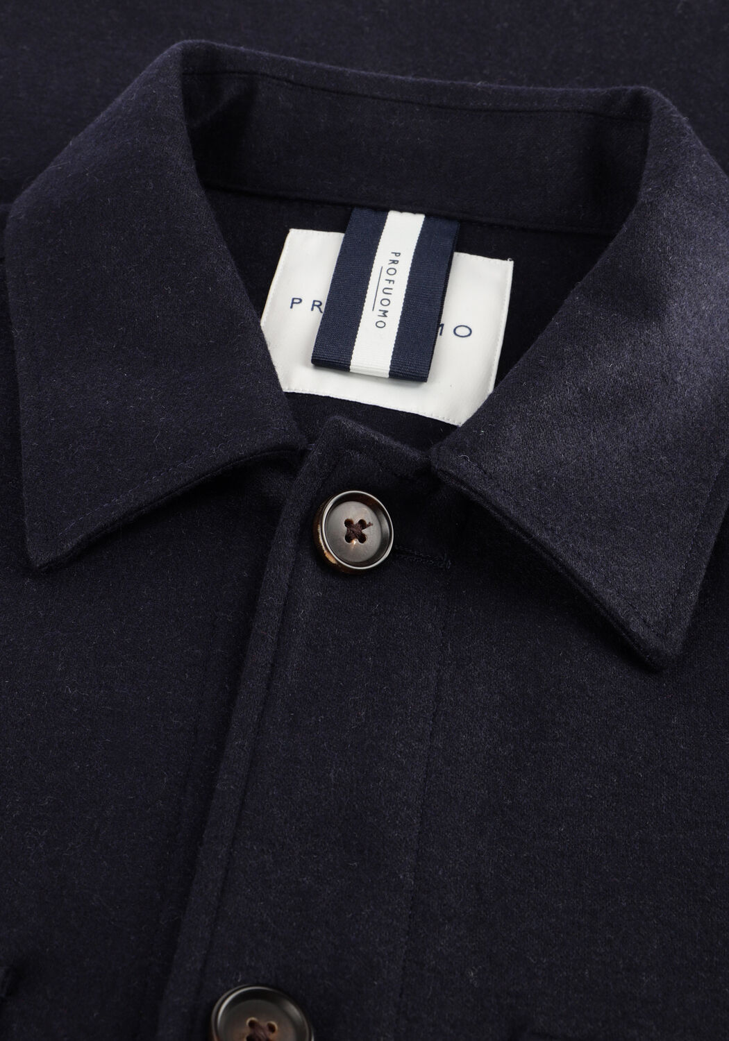 Donkerblauwe PROFUOMO Overshirt OVERSHIRT CUTAWAY KNITTED - large
