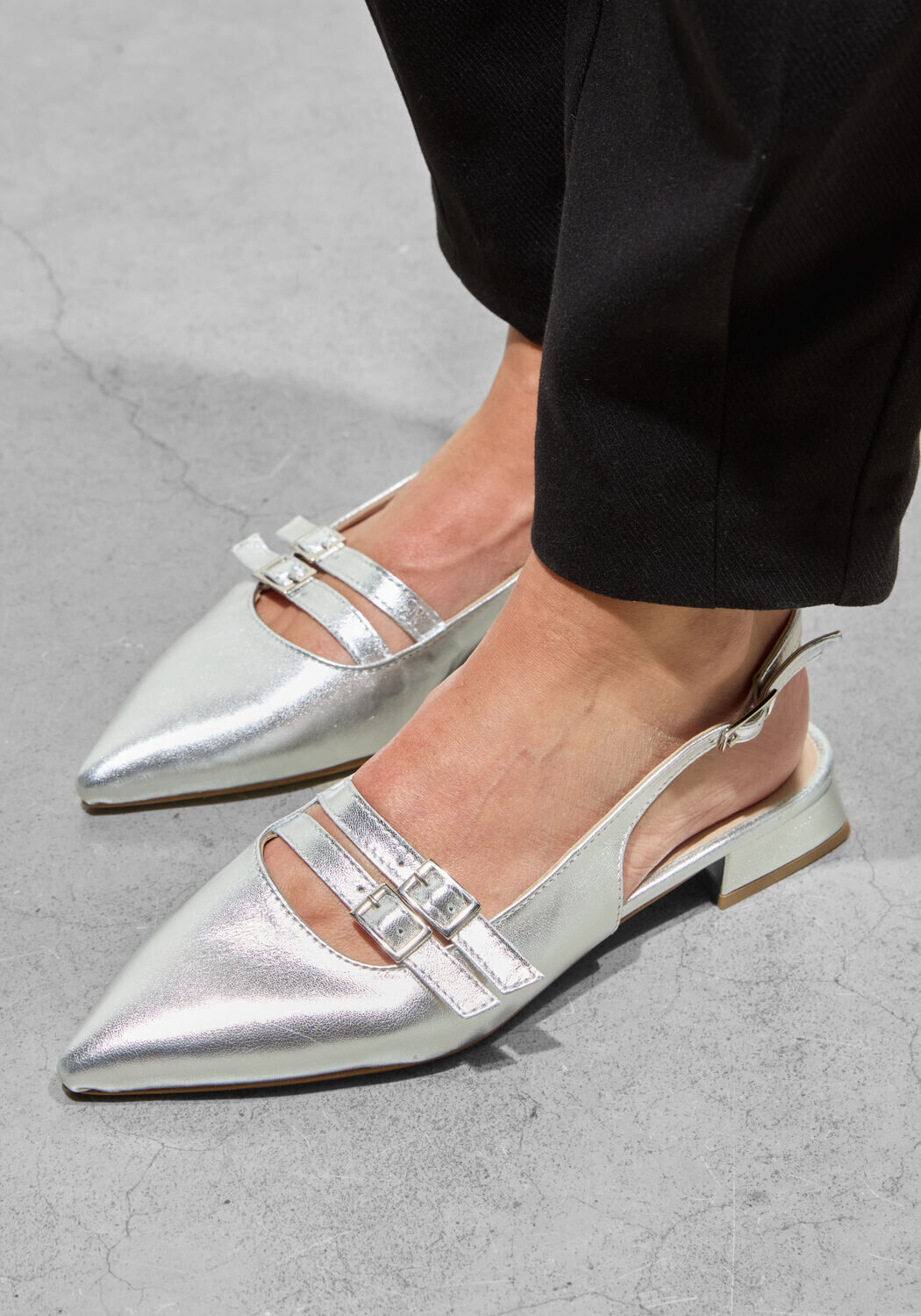 Zilveren STEFANO LAURAN Slingbacks MARIANNA - medium