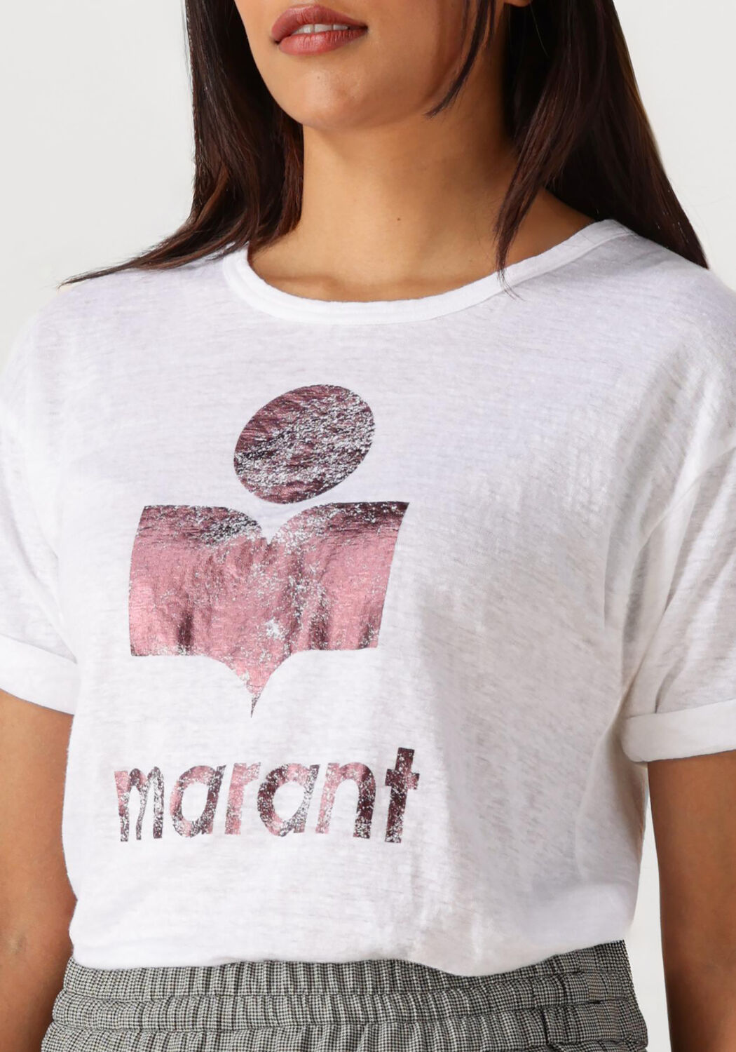 Witte MARANT ETOILE T-shirt KOLDI-GZ 23PTS0004FA - large