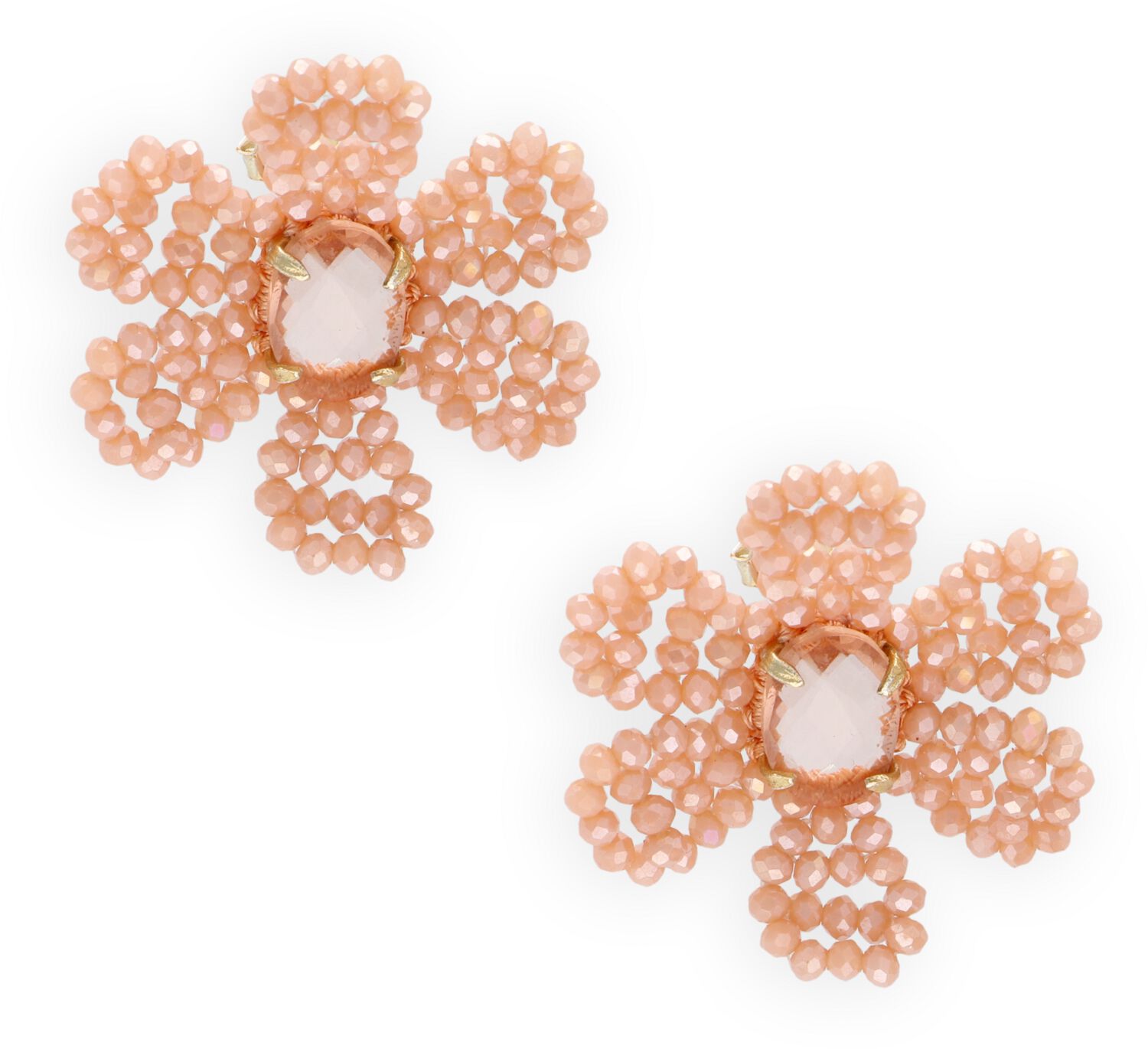 LOTT. gioielli Oorbellen Dames Blooming Flower M, Materiaal: Kunststof, Kleur: Koraal afbeelding 1