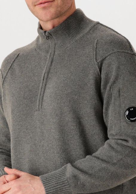 Grijze CP COMPANY Trui KNITWEAR POLO COLLAR IN LAMBSWOOL GRS - large