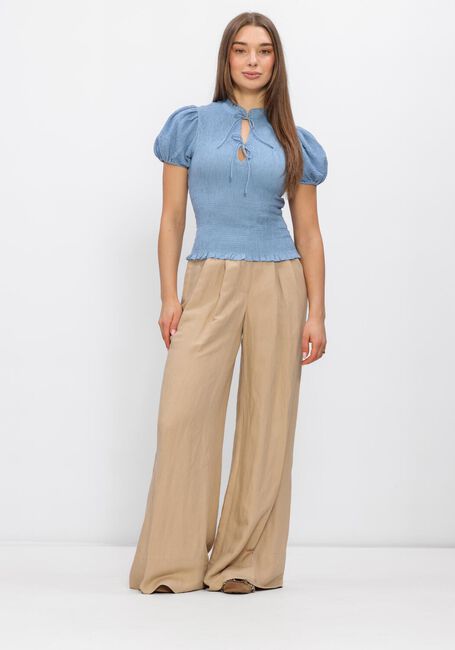 Lichtblauwe ANTIK BATIK Blouses ANGELA SMOCK BLOUSE - large