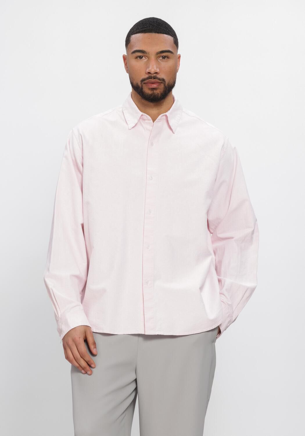 Lichtroze NEW AMSTERDAM SURF ASSOCIATION Casual overhemd BEACH SHIRT OXFORD - large