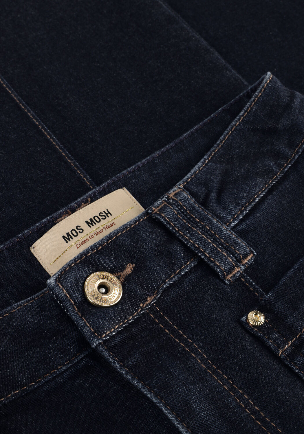 Donkerblauwe MOS MOSH Wide jeans MMCOLETTE LYON JEANS - large