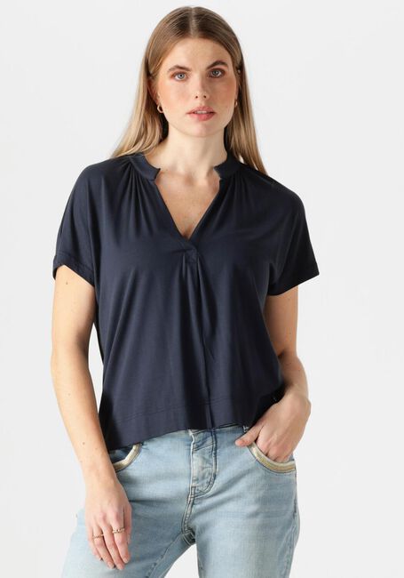 Donkerblauwe MOS MOSH Top SHIRA TEE - large
