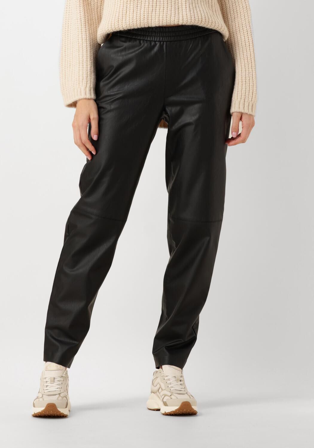 Dante6 Chino Dames Geza Faux Leather Chino, Maat: L, Kleur: Zwart