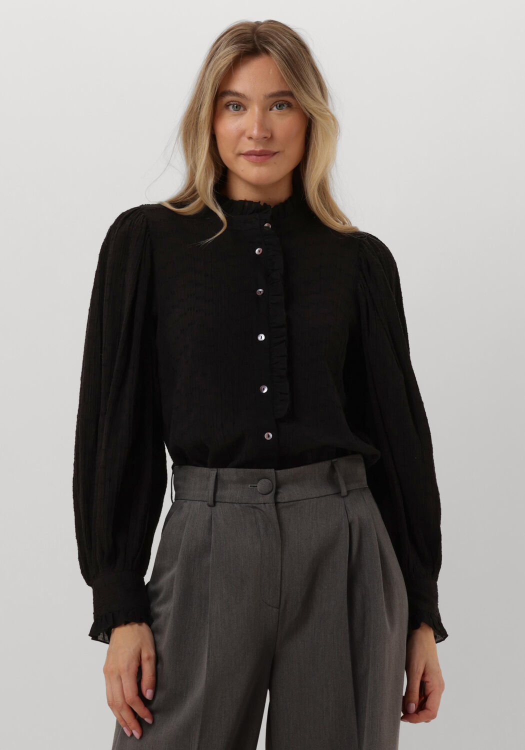 Antik Batik Blouse Dames Yvette Blouse, Maat: M, Kleur: Zwart