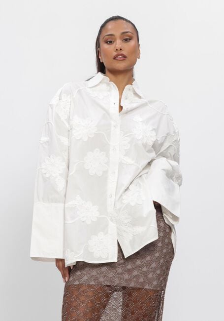 Witte ROTATE Blouses FLOWER OVERSIZED SHIRT - large