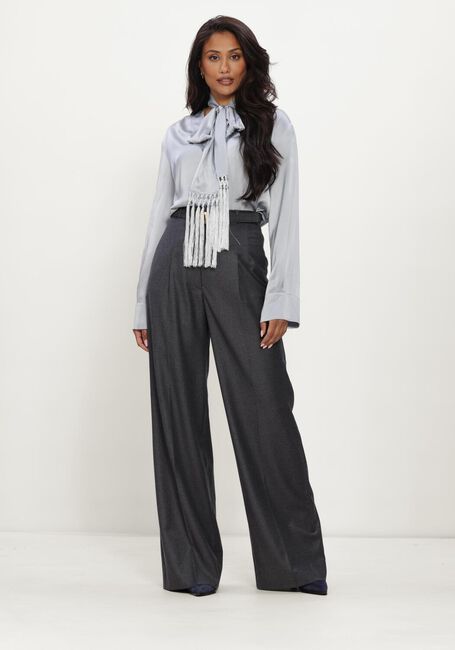 Grijze NATAN Wijde broek PANTALON AVEC CEINTURE - large