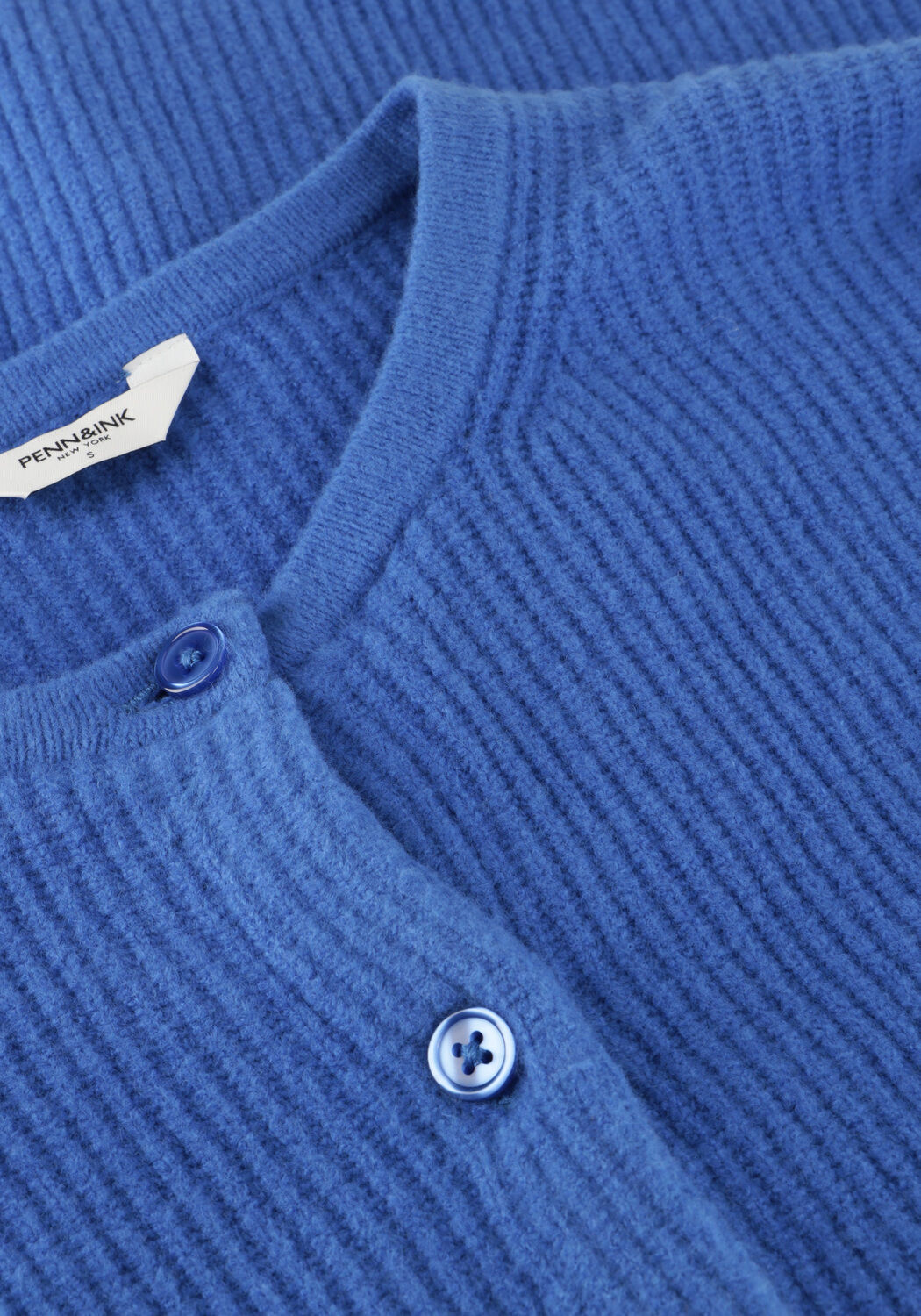 Blauwe PENN & INK Vest CARDIGAN W25B345 - large