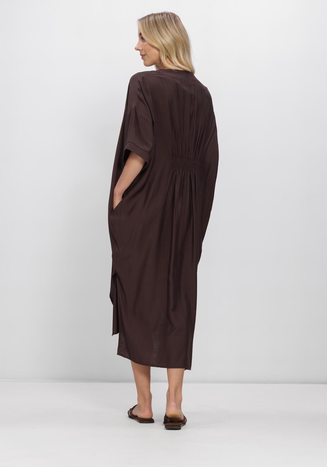 Bruine CO'COUTURE Midi jurk HERACC TUNIC V-DRESS - large