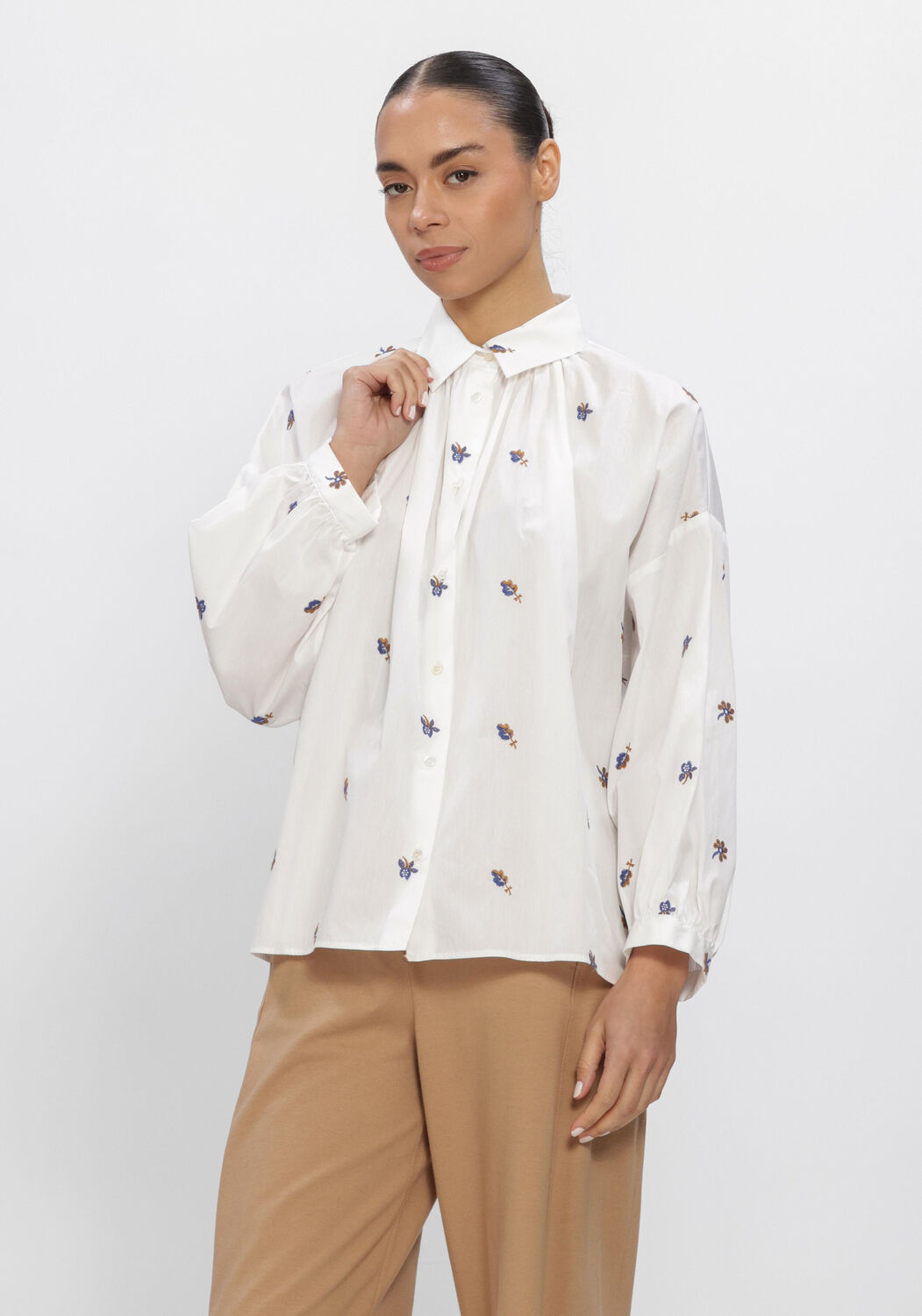 Witte MAX MARA Blouses EMBRODIARY BLOUSE - large