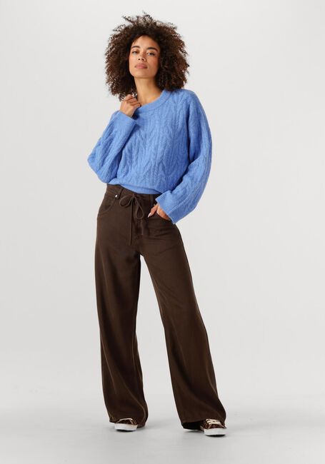 Blauwe CO'COUTURE Trui BENAL CABLE O-KNIT - large