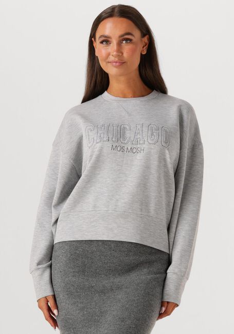 Lichtgrijze MOS MOSH Sweater MMRENZI O-LS SWEATSHIRT - large