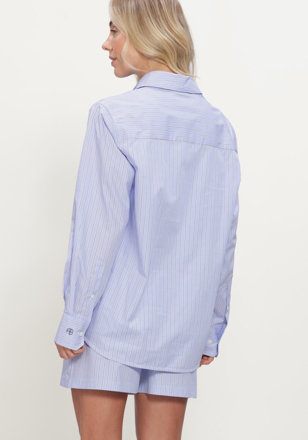 Lichtblauwe ANINE BING Blouses ESSIE SHIRT - large