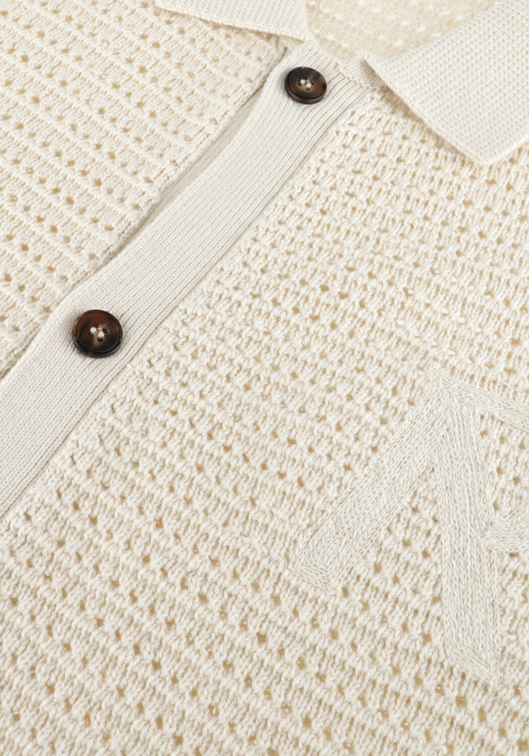 Beige REPRESENT Polo PICO KNIT SHIRT - large