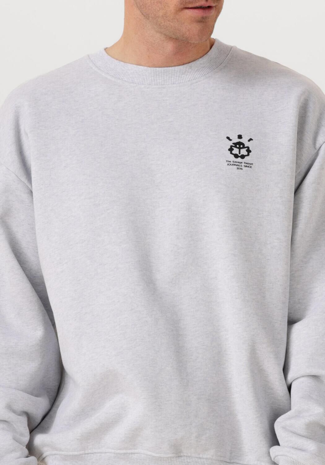 Lichtgrijze THE SAVAGE REPORT Sweater THE REPORTER - large