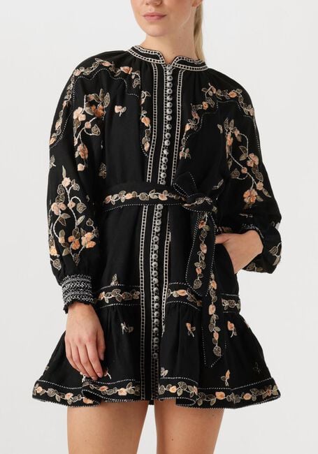 Zwarte SCARLETT POPPIES Mini jurk FIUCCI SHORT DRESS - large