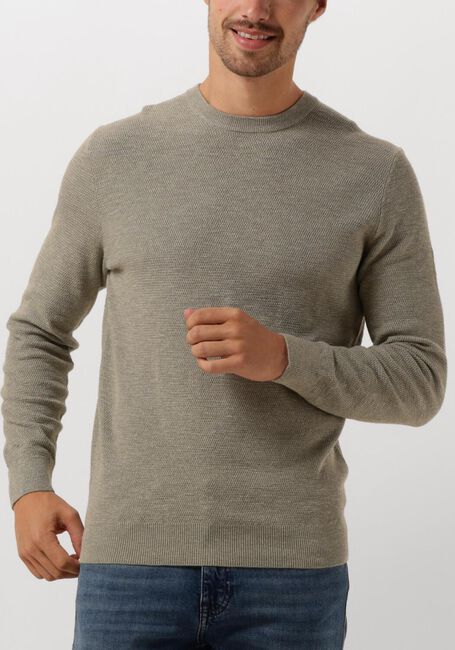 Groene PROFUOMO Trui PULLOVER CREW NECK - large