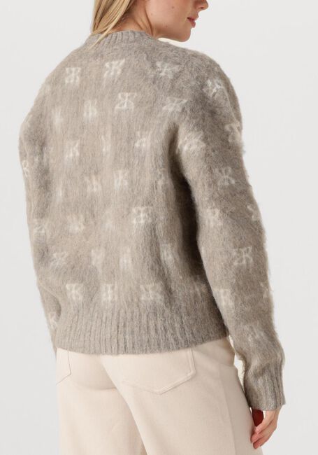 Taupe STUDIO AR Trui ALYSSA BRUSHED KNIT - large