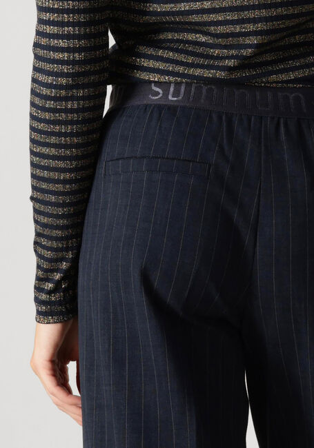 Blauwe SUMMUM Pantalon TROUSERS BOOT CUT PUNTO VINTAGE STRIPE - large