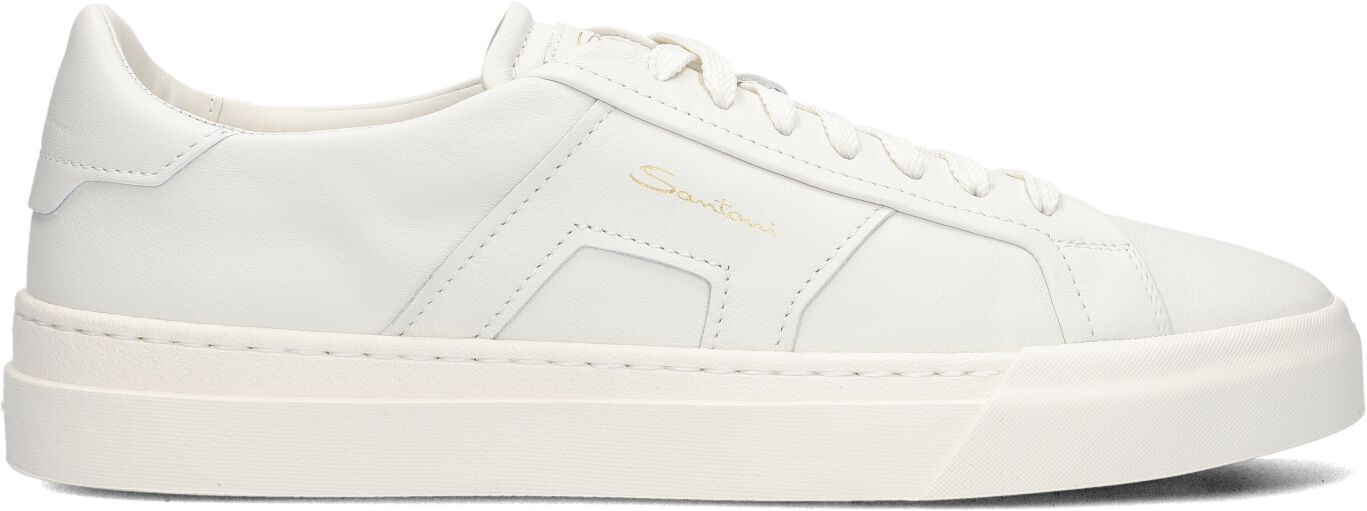 Santoni Lage Sneakers Heren Gloria 21779, Maat: 43,5, Materiaal: Leer, Kleur: Wit