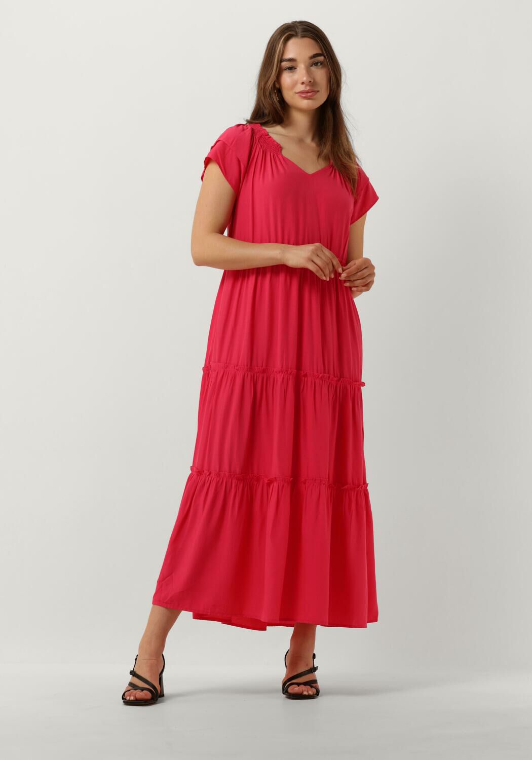 Co'Couture Maxi Jurk Dames New Sunrise Dress, Maat: M, Kleur: Roze