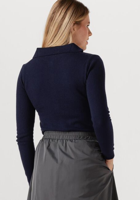 Donkerblauwe RESORT FINEST Trui POLO SHORT CARDIGAN - large